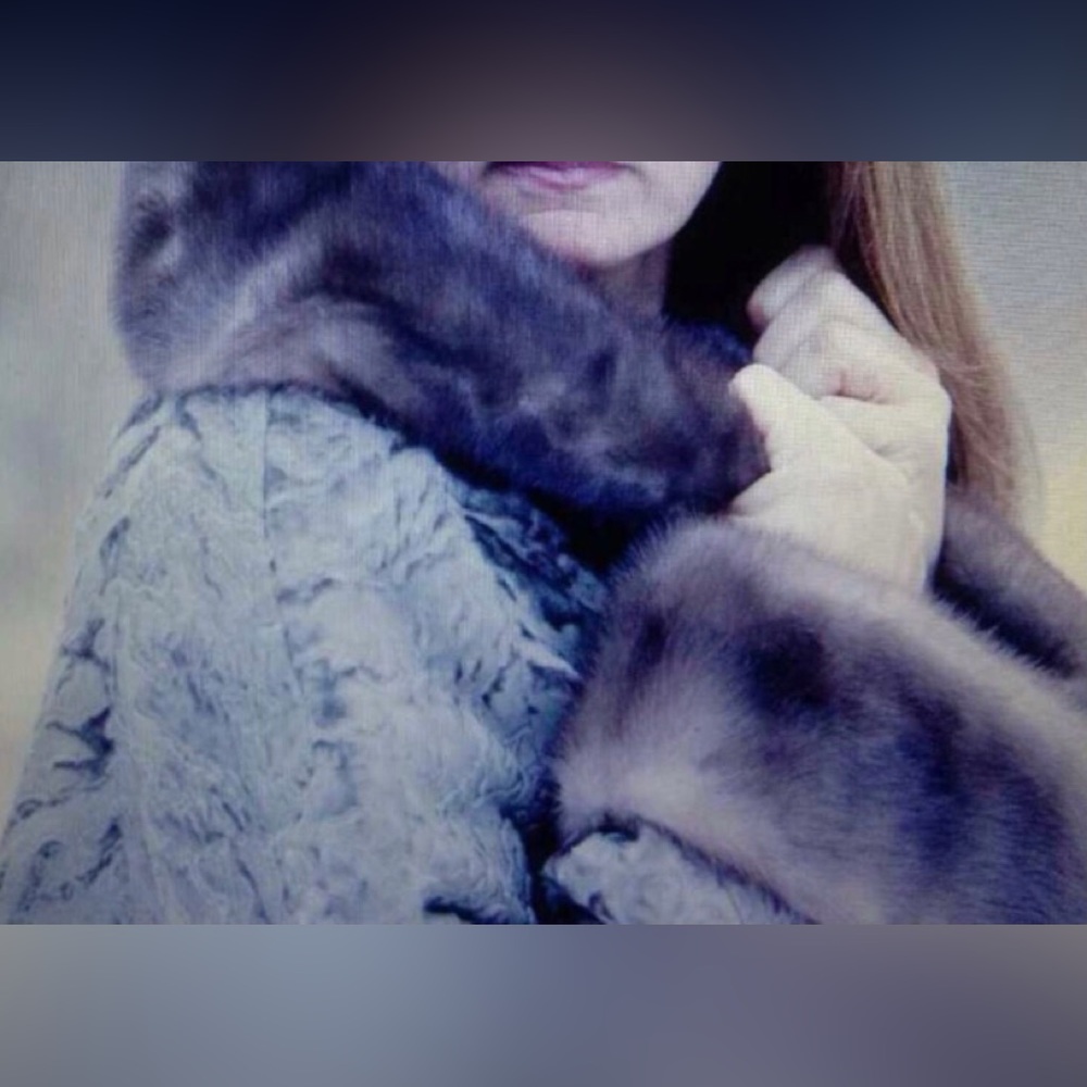 Vintage shaved lamb/mink fur coat